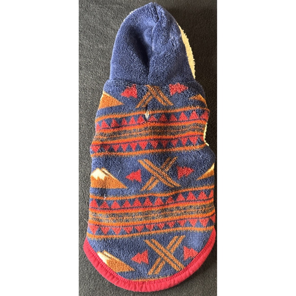 Retriever Mountain Native Print Dog Shirt Blue Size Small Fast Free Shipping